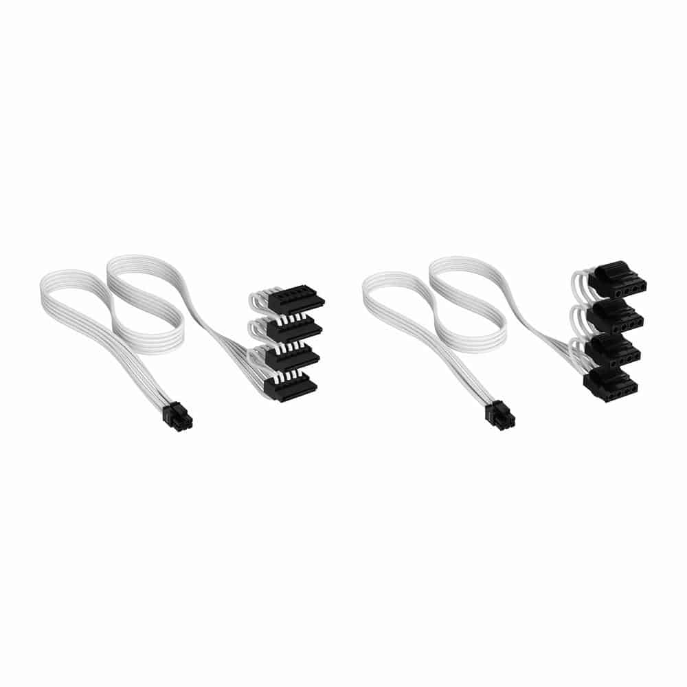 (image for) Corsair Premium White Individually Sleeved Pro Kit Type-5 PSU Cables